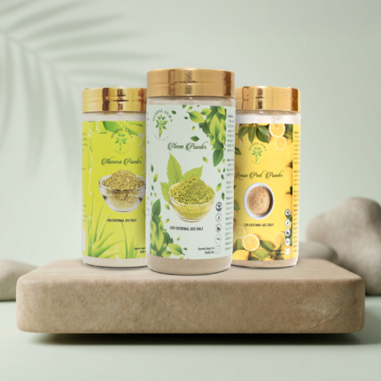 Herbal Aura Skin & Scalp Refresh Combo (240g)(Lemon Peel – Neem – Aloe Vera)