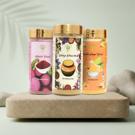 Herbal Aura Skin & Hair Revitalizing Combo (260g) (Ubtan – Beetroot – Kasturimanjal)